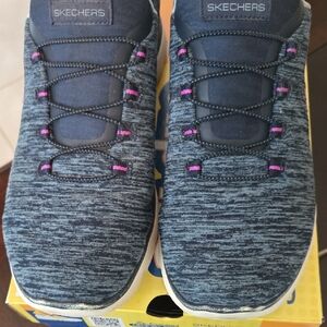Skechers Navy and Pink Women's Sneakers